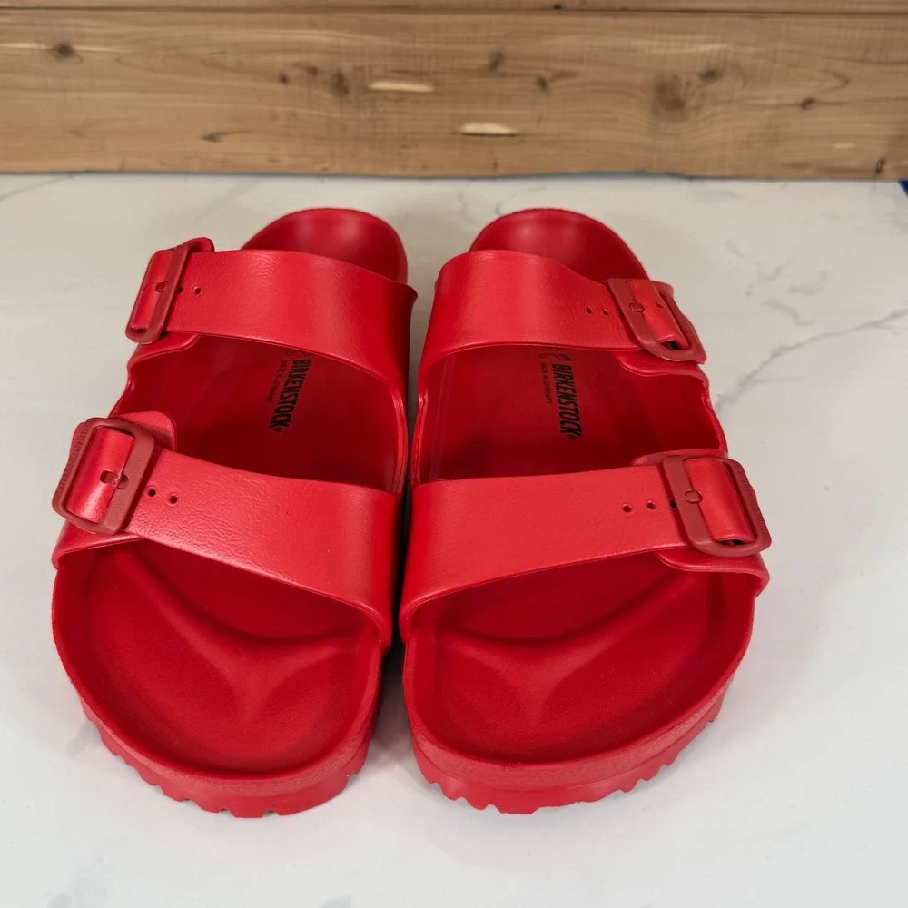 Birkenstock Arizona Essentials EVA Red Sandals Mens 13 EU 46 Waterproof Slides